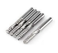 Frese a testa cilindrica, frese a spirale in metallo duro Fresa a scanalatura singola Frese a CNC per taglio Acrilico, PVC, MDF 5pcs 6mmx32mm