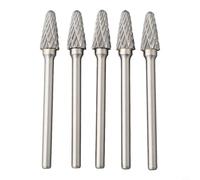 Frese in carburo con gambo da 3 mm, lunghezza 6 mm, a doppio taglio, punta per utensili rotanti per metallo e legno, compatibile con smerigliatrici a matrice, confezione (H 5 pezzi)