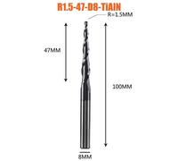 Frese integrali in carburo 4/6/8mm CNC - a sfera, coniche, per legno/metallo