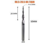 Frese integrali in carburo 4/6/8mm CNC - a sfera, coniche, per legno/metallo