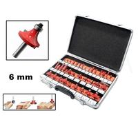 FRESE LEGNO PER PANTOGRAFO 6 mm KIT 35 PEZZI IN VALIGETTA DI ALLUMINIO