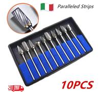 Frese Per Legno Metallo Accessori Punte Trapano Dremel Tungsteno SET 10 PEZZI