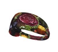 Fresh Cabbage Outdoor Sports Sweat-Absorbing Headband, Fitness Sport Yoga Ciclismo, Sport Fascia elastica per la testa,