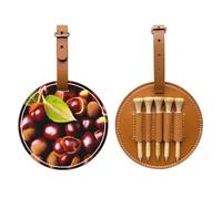 Fresh Chestnuts - Borsa portaoggetti per tee da golf, solo per uomini, in poliuretano resistente, facile da trasportare, migliora l'esperienza di golf