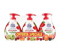 Fresh & Clean Sapone Liquido Gel Di Frutta Fragola E Ciliegia 3 X 300 ml
