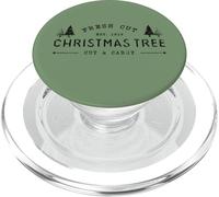 Fresh Cut Christmas Tree, Pine Retro Vintage Graphic Xmas PopSockets PopGrip per MagSafe