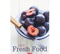 Fresh Food Kalender 2026: Großer Wandkalender mit 12 eleganten Lifestyle-Fotos für die Küche. Stylische Food-Fotografie Kalender 2026. 49 x 68 cm Hochformat.