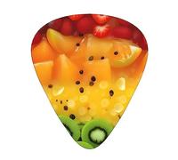 Fresh Fruitguitar Plettro 12 pezzi, 3 spessori con custodia per basso, chitarra elettrica e altro ancora.