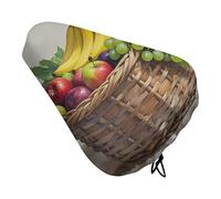 Fresh Fruits in the Basket - Coprisedile per bici da uomo e donna, idrorepellente, cuscino regolabile per bicicletta, per ciclismo all'aperto