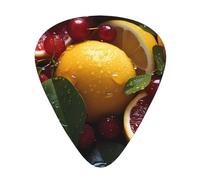 Fresh Grapefruit Lemon - Plettri resistenti all'usura per chitarra, basso, chitarra elettrica, ukulele, sottili, medi, pesanti, 12 pezzi
