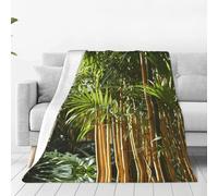 Fresh Green Plants Coperta in flanella ultra morbida, una coperta per casa, viaggi e attività all'aperto, 101,6 x 76,2 cm