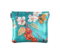 Fresh Highbush - Portamonete da donna, in pelle, con frutti di mirtillo rosso, turchese, mini astuccio portatile per cosmetici, per donne, ragazzi e ragazze, fresco Highbush Cranberry frutta Turchese,