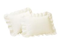 Fresh Ideas Ruffled Poplin Sham 2 Confezione, Cotone, Ivory, King Size