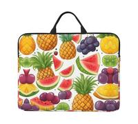 Fresh Juicy Fruits - Custodia per computer portatile da 14", con stampa di ananas e bacche d'uva e arancia