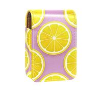 Fresh Lemon - Custodia per rossetto, senza cuciture, con specchio, mini rossetto, da donna, colore: rosa, Multicolore, 9.5x2x7 cm/3.7x0.8x2.7 in
