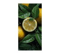 Fresh Lemon Door Cover Banner Party Decor Forniture Portico Appeso Banner Personalizzazione Festone Per Vacanze Compleanno Giardino Prato