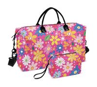 Fresh Little Flowers Pesca Oversize Travel Duffel Bag Carry On Weekend Bag Sport Training Bag con Cinghia Regolabile per Allenamento Impermeabile bolsas Grandes para Mujer