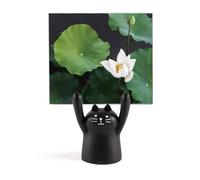 Fresh Lotus Picture Nature Memo Holder Cartoon gatto nero stand decorazione