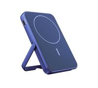 Fresh 'n Rebel Powerbank Magnetico Senza Fili 5000mAh, compatibile con MagSafe, Ricarica Rapida PD 20W, porta USB-C (in/Out), per iPhone 16/15/14/13/12, Portatile, con Supporto (True Blue)