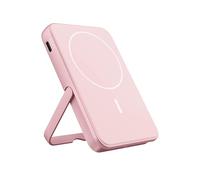Fresh 'n Rebel Powerbank Magnetico Senza Fili 5000mAh, compatibile con MagSafe, Ricarica Rapida PD 20W, porta USB-C (in/Out), per iPhone 16/15/14/13/12, Portatile, con Supporto (Pastel Pink)