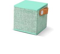 Fresh ’n Rebel Speaker Rockbox Cube Fabriq Edition, Altoparlante Bluetooth portatile 3W, mini cassa senza fili in tessuto, vivavoce integrato, Compatibilità Smartphone/Tablet/laptop e MP3, Peppermint, latte e menta