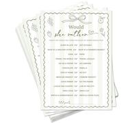 Fresh Off The Market Bridal Shower Games, Preferirebbe carte da gioco | Divertente gioco di previsione per la futura sposa, attività rompighiaccio per addio al nubilato, confezione da 25 pezzi, L05