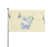 Fresh Orchids Prints Bandiere decorative per esterni 0,9 x 1,5 m leggere e belle adatte per cortili esterni e celebrazioni di festival.