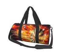 Fresh Peacock Round Travel Duffel Bag - Grande capacità durevole borsa da trasporto per vacanze, palestra, brevi viaggi, Tavola per freccette., Taglia unica