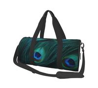 Fresh Peacock Round Travel Duffel Bag - Grande capacità durevole borsa da trasporto per vacanze, palestra, brevi viaggi, Pavone fresco, Taglia unica