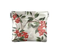 Fresh Rowanberry - Portamonete da donna, in pelle, con frutti, gioiello elegante per donne e ragazze, Frutta fresca di sorbo, 4.33"(L) x 3.74"(W) x 0.39"(H), classico