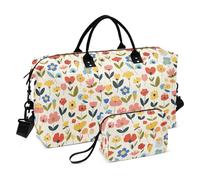 Fresh Safari Flowers Travel Duffel Bag Weekender Duffel Bag Large Gym Bag con Cinghia Regolabile per Viaggio Grande Capacità bolso de Mano para viajar en Avion