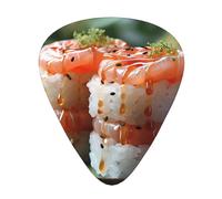 Fresh Salmon SushiGuitar Picks, set di 12 pezzi, tre diversi spessori per chitarra acustica elettrica e altri strumenti