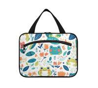 Fresh Spring Cute Frogs Hanging Travel Hanging Toiletry Bag con gancio, Designer Cute Skincare Bag per la mamma Vacation estuche para guardar maquillaje L
