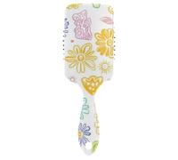 Fresh Spring Semplice fiori colorati amichevole mens spazzola per capelli progettata spazzola asciutta bagnata per la crescita dei capelli con manico ergonomico cepillo para pelo rizado