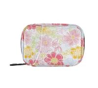 Fresh Spring Semplice Fiori Colorati Borsa Medica con Scomparti Staccabili Medicina Portatile Bagspill Casi Organizzatori
