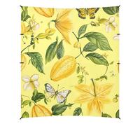 Fresh Star Fruit Fruit Yellow Beach Tent UPF50+, facile da installare, portatile, con pala per sabbia, per viaggi in famiglia, picnic e campeggio