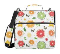 Fresh Star - Raccoglitore con frutta e frutta, con tracolla, capacità 3,8 cm, 3 anelli, organizer per documenti da ufficio