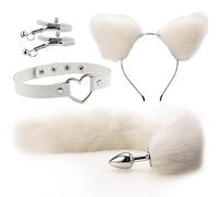 ̣ σ Fresh White, Fox Cat Role-Playing Nylon 4-Piece Set. Un Regalo Originale Per Uomini E Donne