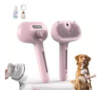 Freshfur Spazzola da doccia + Solutio Fresh Fur 3 in 1 Spray per la rimozione dei peli del gatto, spazzola a vapore per cani e gatti, strumento per la toelettatura dei peli lunghi e corti con un solo