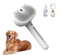 Freshfur Spazzola da doccia + Solutio Fresh Fur 3 in 1 Spray per la rimozione dei peli del gatto, spazzola a vapore per cani e gatti, strumento per la toelettatura dei peli lunghi e corti con un solo