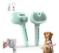 Freshfur Spazzola da doccia + Solutio Fresh Fur 3 in 1 Spray per la rimozione dei peli del gatto, spazzola a vapore per cani e gatti, strumento per la toelettatura dei peli lunghi e corti con un solo