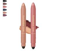 Freshlus Shadow Liner 2in 1 Eyeliner Eyeshadow, Duo Eyeshadow Stick, Waterproof, Smudge-Proof Duo Eye Shadow Stick, Crayon Cream Highlighter Pen (Champagne+Rose Gold)