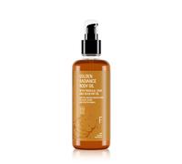 Freshly Cosmetics Golden Radiance - Olio corpo naturale rassodante e anti-smagliature, 200 ml
