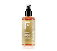 FRESHLY COSMETICS Golden Radiance Body Oil 200ml - Olio Corpo, Olio elasticizzante antismagliature, Olio corpo illuminante