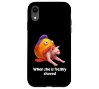 Freshly Shaved Pussy Meme Cat Meme Hilarious Adult Joke Custodia per iPhone XR