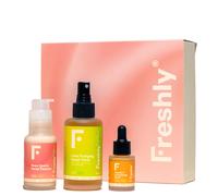FRESHLY Vitamin C Essential Routine 3 pz Cofanetto Detergente Detergente + Tonico + Siero per il Viso Cofanetto