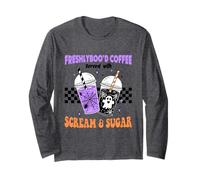 Freshlyboo'd - Camicia da caffè con Scritta Scream And Sugar Spooky Cups Maglia a Manica