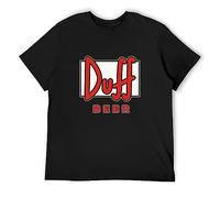 FreshTrue Duff Beer T-Shirt Graphic Tee for Men T-Shirt Black L