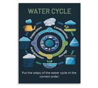 Freshwater Ecology Poster Water Cycle Science Chart