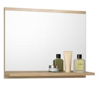 FreshYou Specchio da bagno con 1 ripiano specchio da parete specchio sospeso specchio per mobili da bagno specchio per il corridoio per la camera da letto per il bagno sonoma 60X50